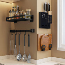 Load image into Gallery viewer, Kitchen Shelves Organizer Wall Hanging Non-Punching Kitchen Accessories Stainless Steel Storage Cosmetic Bathroom Storage Basket
