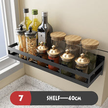Load image into Gallery viewer, Kitchen Shelves Organizer Wall Hanging Non-Punching Kitchen Accessories Stainless Steel Storage Cosmetic Bathroom Storage Basket
