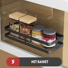 Load image into Gallery viewer, Kitchen Shelves Organizer Wall Hanging Non-Punching Kitchen Accessories Stainless Steel Storage Cosmetic Bathroom Storage Basket
