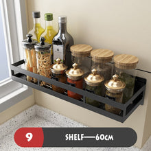 Load image into Gallery viewer, Kitchen Shelves Organizer Wall Hanging Non-Punching Kitchen Accessories Stainless Steel Storage Cosmetic Bathroom Storage Basket
